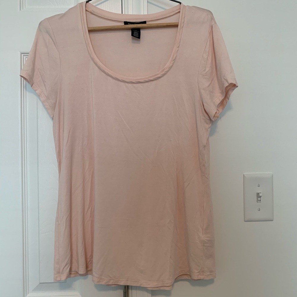 White House Black Market blush pink tee